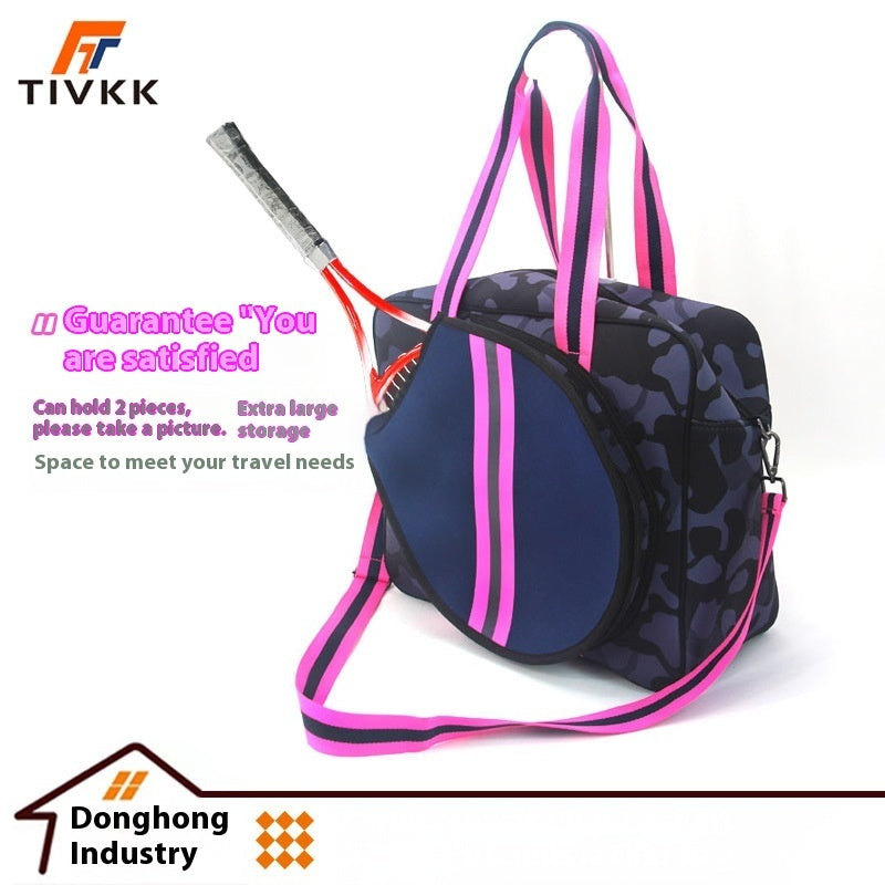 Fashion Striped Hand-carrying Crossbody Shoulder Tennis Pack