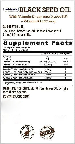 Black Seed Oil Drops Contain Vitamins