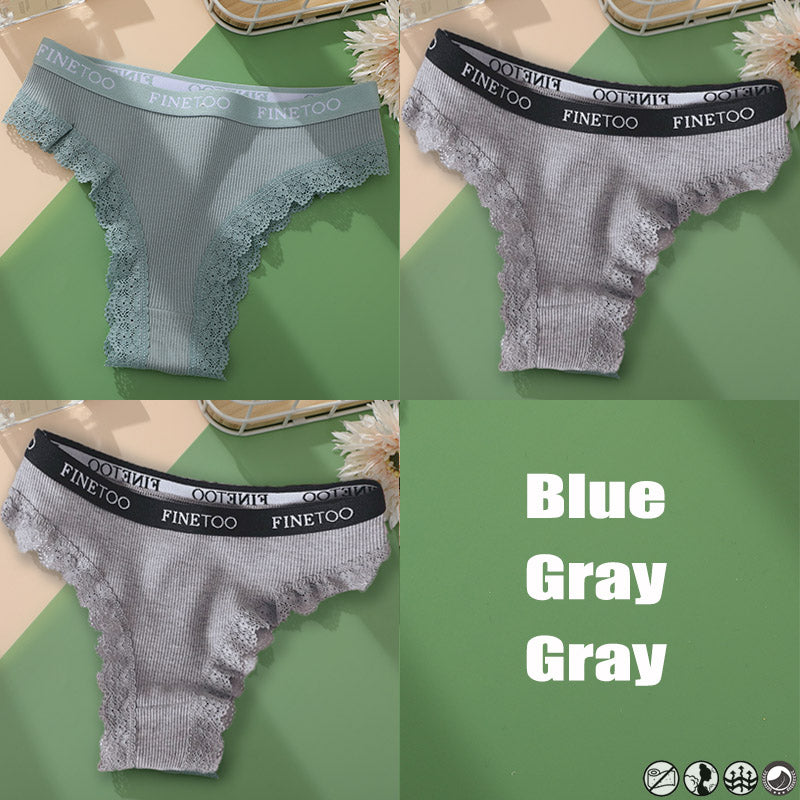 Ladies Briefs High Slit Lace Panties - Zalixer