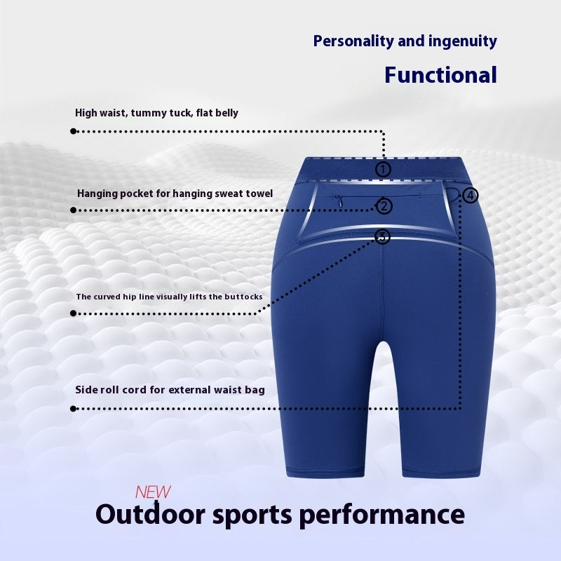 Sports Cycling Shorts Antibacterial Yoga Shorts - Zalixer