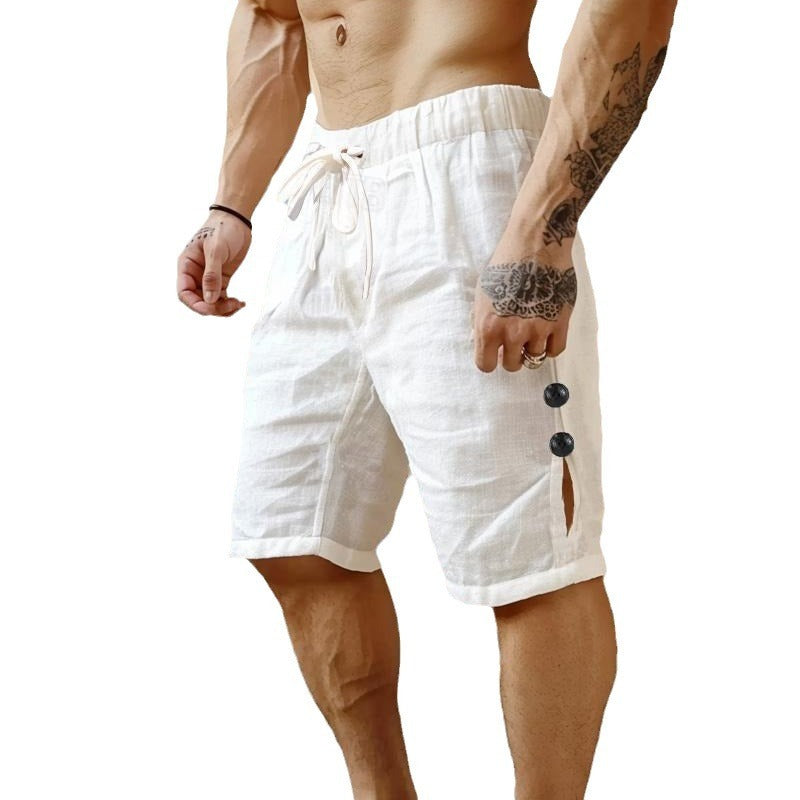 Summer Shorts Pocket Drawstring Elastic Waist Comfortable