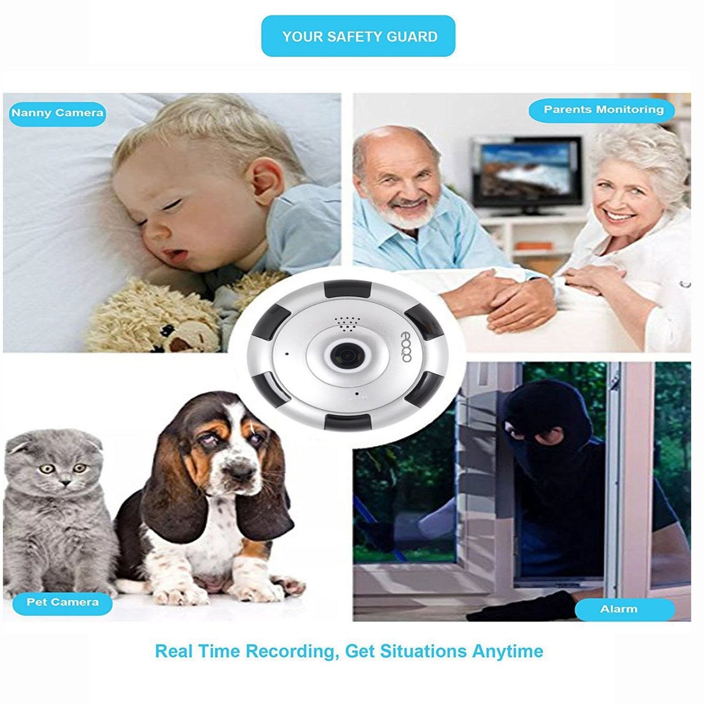 Panoramic Camera 360 Degree VR Fisheye HD Night Vision Mobile Phone Remote Wireless