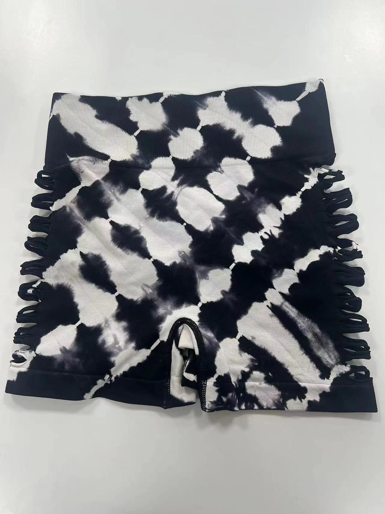 Tie-dye Yoga Bum Lift Shorts - Zalixer