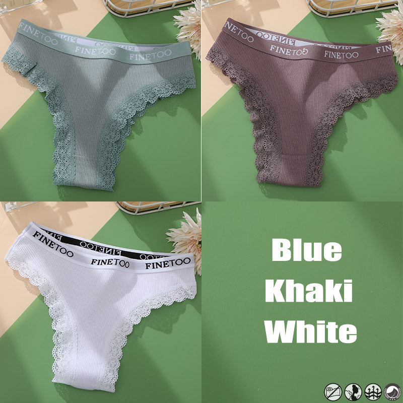 Ladies Briefs High Slit Lace Panties - Zalixer