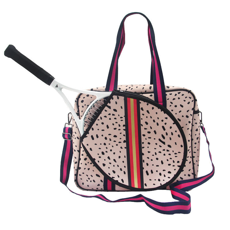 Fashion Striped Hand-carrying Crossbody Shoulder Tennis Pack