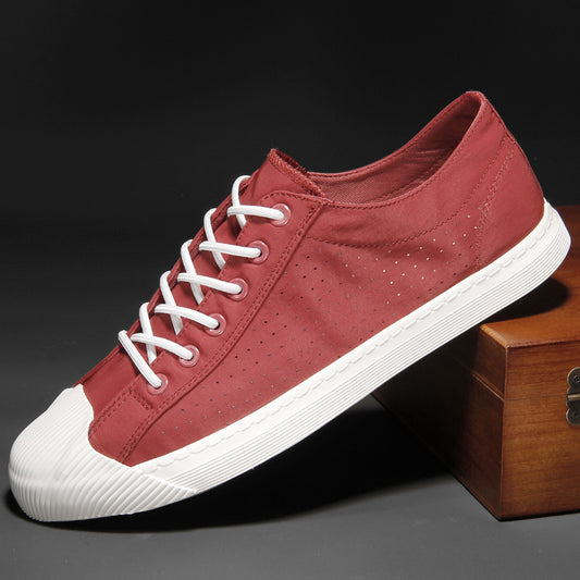 Summer New Men's Slip-on Breathable Canvas Shoes Soft Comfortable Low-top Board Shoes