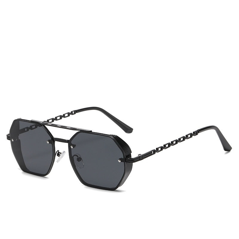 Womens Stylish Metal Chain-leg Sunglasses For Sun Protection - Zalixer