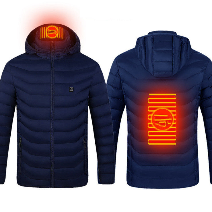 New Heated Jacket Coat USB Electric Jacket Cotton Coat Heater Thermal Clothing Heating Vest Men's Clothes Winter - Zalixer