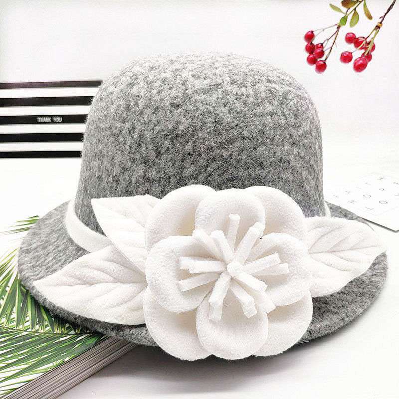 Retro Black And White Flower Fashion Hat Casual - Zalixer