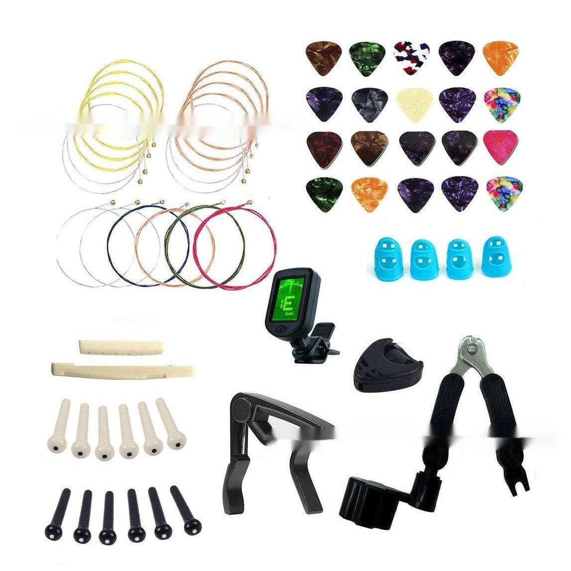 Guitar Accessories Suit Pick String Nail Pillow - Zalixer