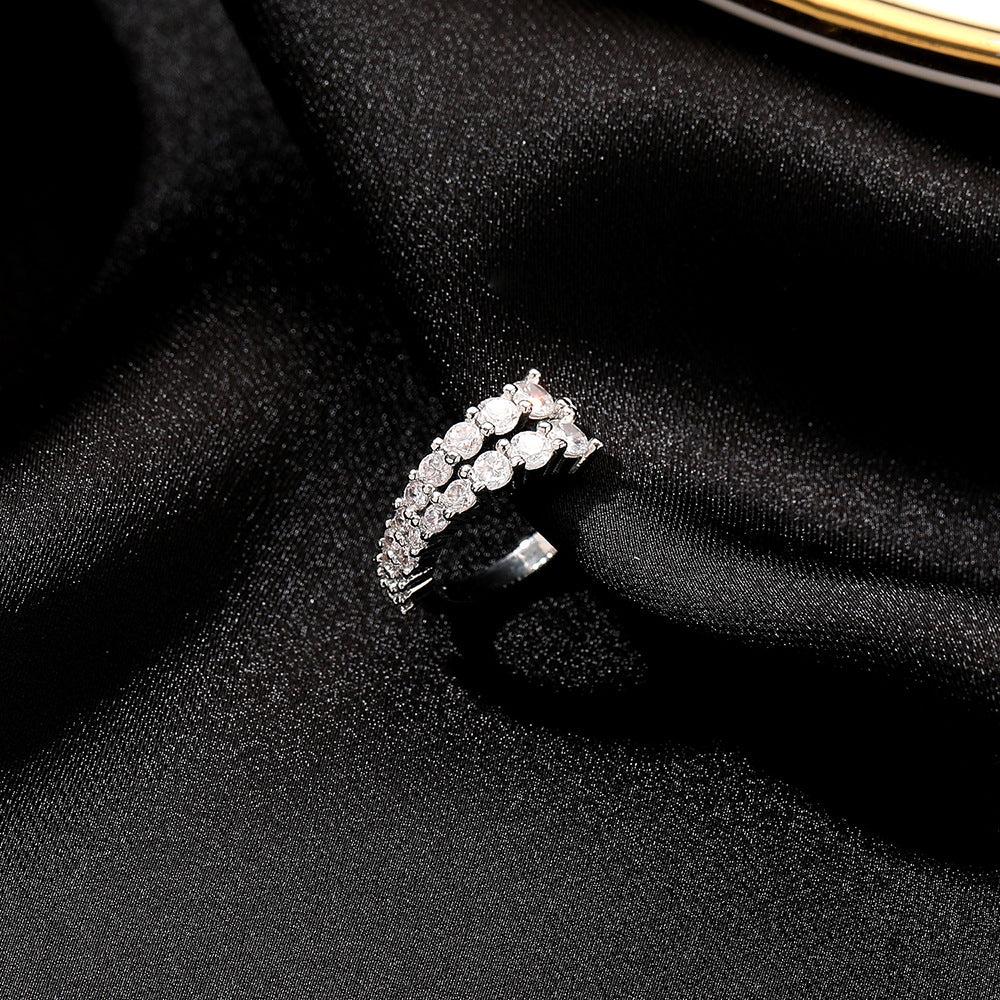 Inlaid Zircon Personalized Without Piercings Earrings Jewelry