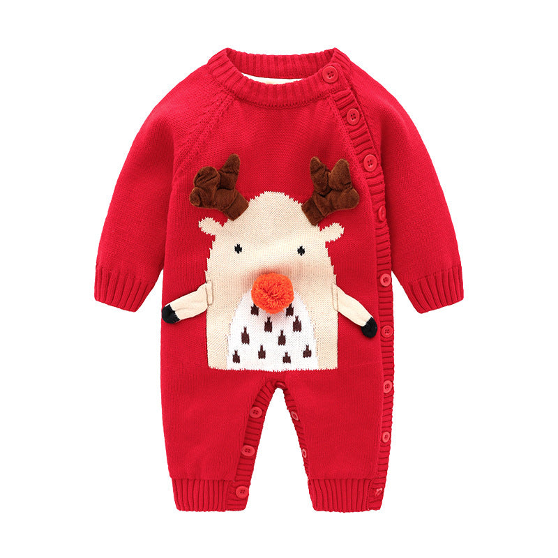 Newborn Baby Clothes Baby Crawling Clothes Thickening Out Baby Harness - Zalixer