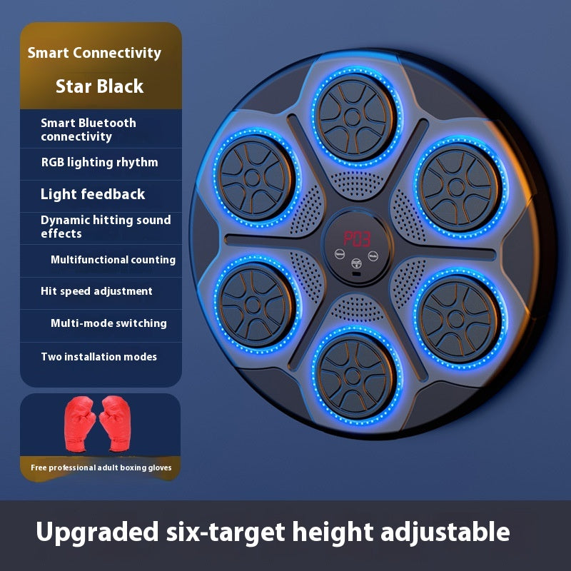 Music Boxing Machine Household With RGB Light Bluetooth-compatible Adults Mode Speed Adjustable For Indoor Kickboxing Karate Fitness Home - Zalixer