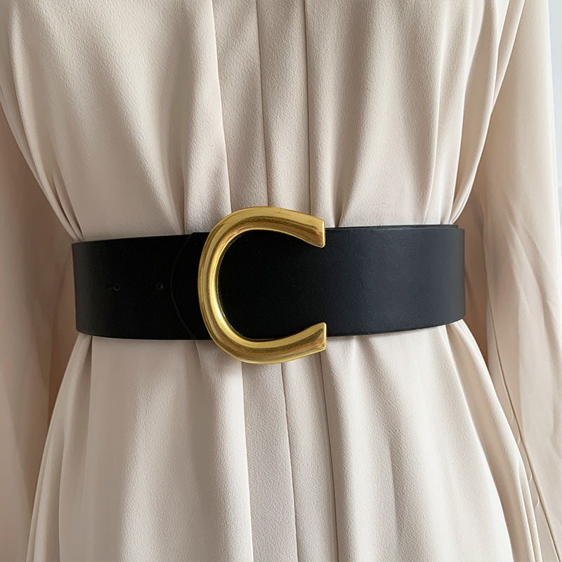 Black Women's Accessories Female Wide Belt - Zalixer
