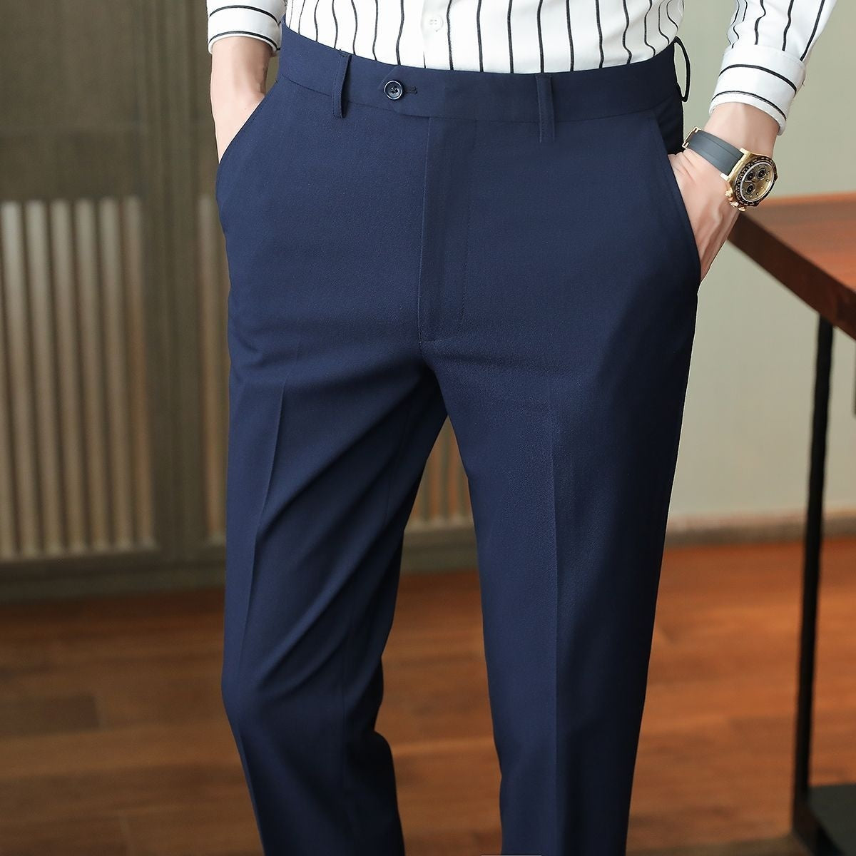 Business Trendy Cropped Non-ironing Suit Pants