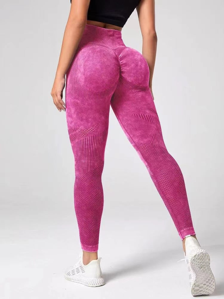 Hollow Design Seamless Leggings High Waist Hip Lifting Running Sports Fitness Yoga Pants Fashion Womens Clothing - Zalixer