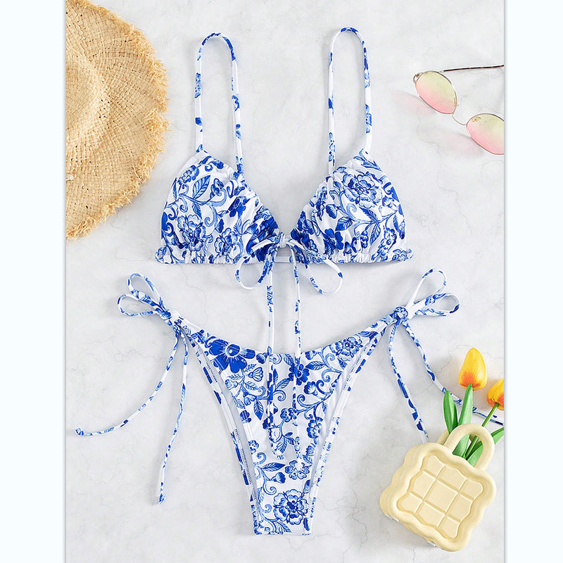 Bikini Floral Swimsuit Women's Vintage Print - Zalixer
