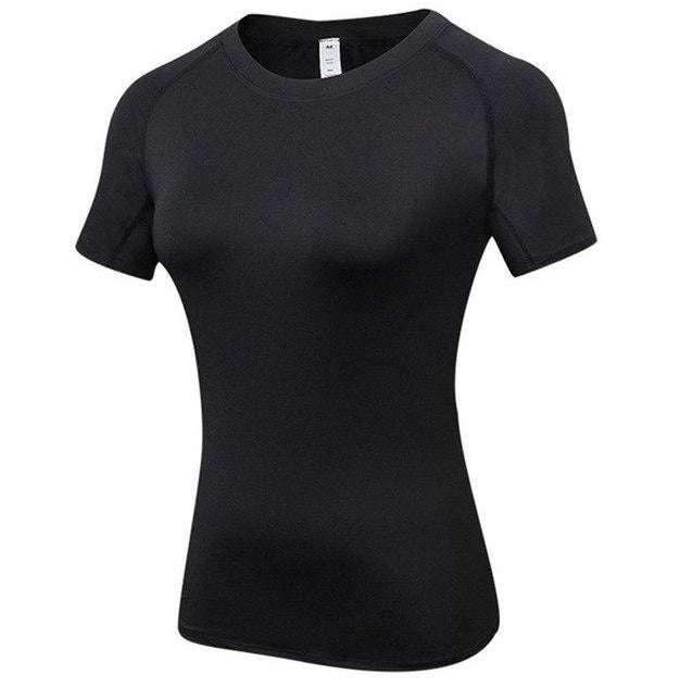Womens Quick Dry Compression Training Yoga T-Shirts - Zalixer