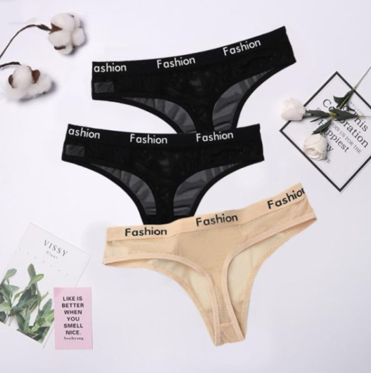 Thong Feminine Mesh Transparent Low Waist Sports Seamless Panties - Zalixer