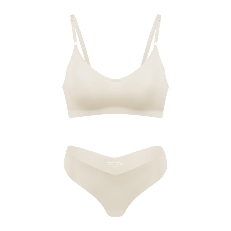 Women's V-neck Breathable Underwear Bra Panties Set - Zalixer