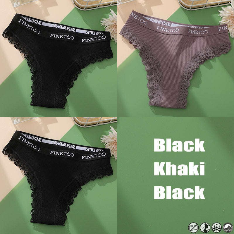 Ladies Briefs High Slit Lace Panties - Zalixer