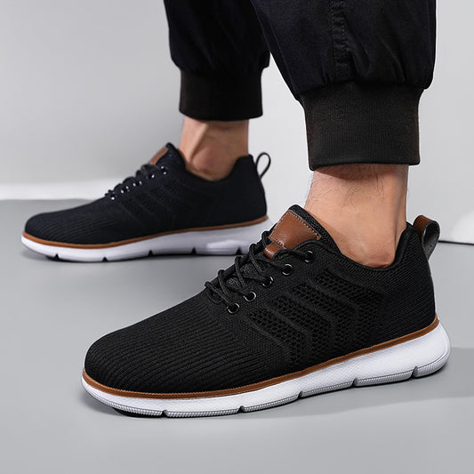 Fashion Lace-up Mesh Sneakers Casual  Flying Woven Walking Sports Shoes For Men - Zalixer
