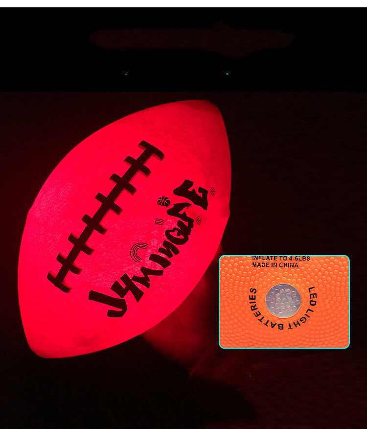 LED glow rubber football American football