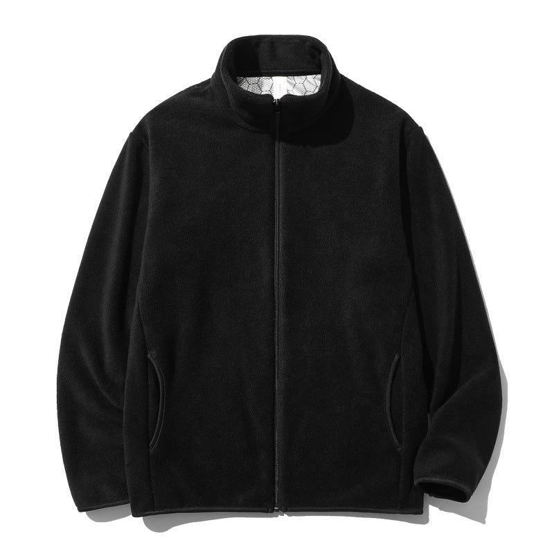 Mens StandUp Collar Fleece Jacket