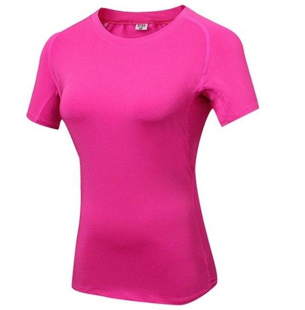 Womens Quick Dry Compression Training Yoga T-Shirts - Zalixer