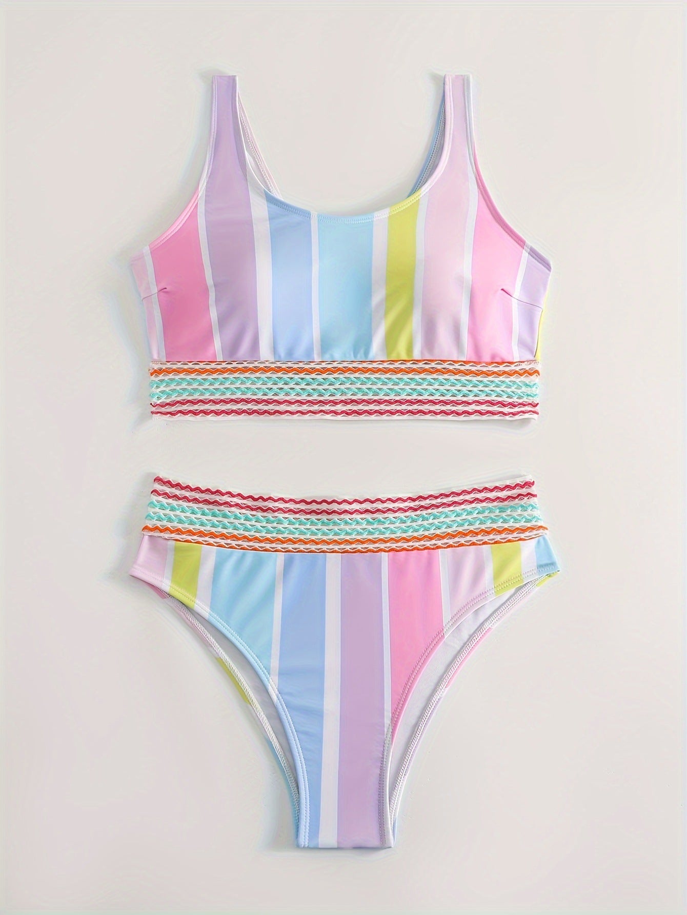 Swimwear Women's Sports Casual Striped Bikini - Zalixer