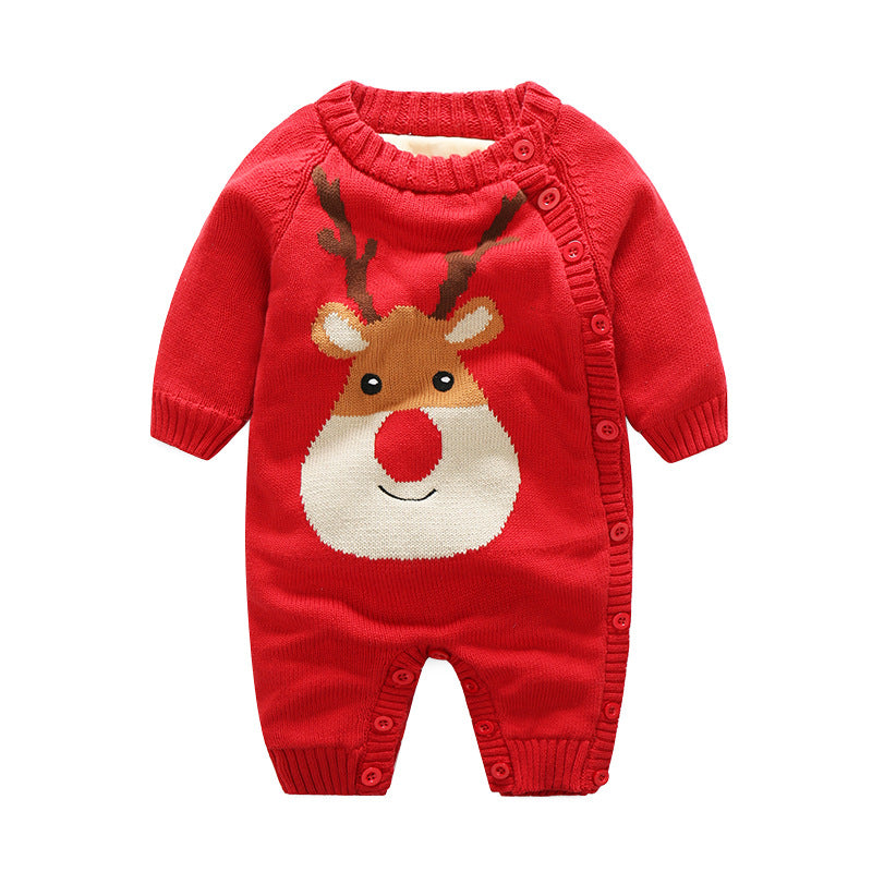 Newborn Baby Clothes Baby Crawling Clothes Thickening Out Baby Harness - Zalixer