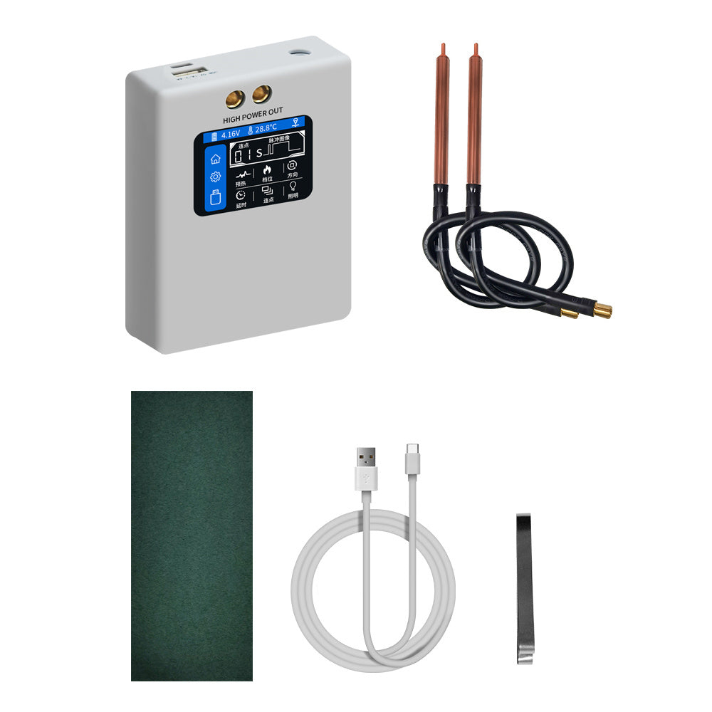 Portable 2.0 Inch High-definition Color Screen Professional Spot Welding Machine LED Lighting 18650 Lithium Battery