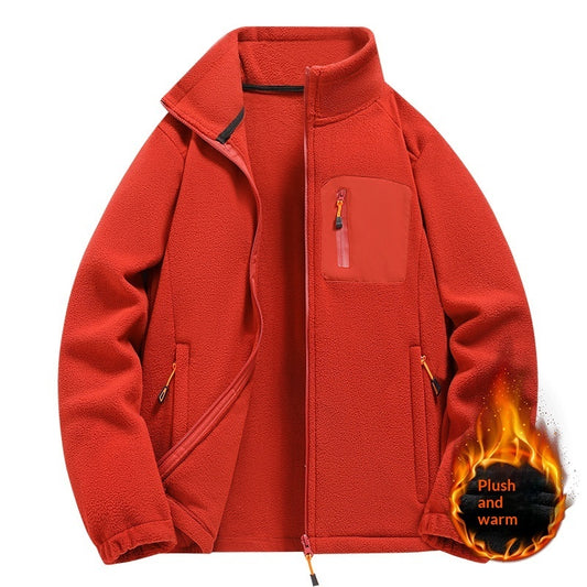 Mens StandUp Collar Fleece Jacket