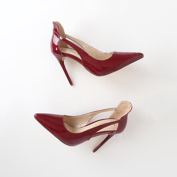 Womens French-style Fashionable Pointed-toe Hollow-out High Heels - Zalixer
