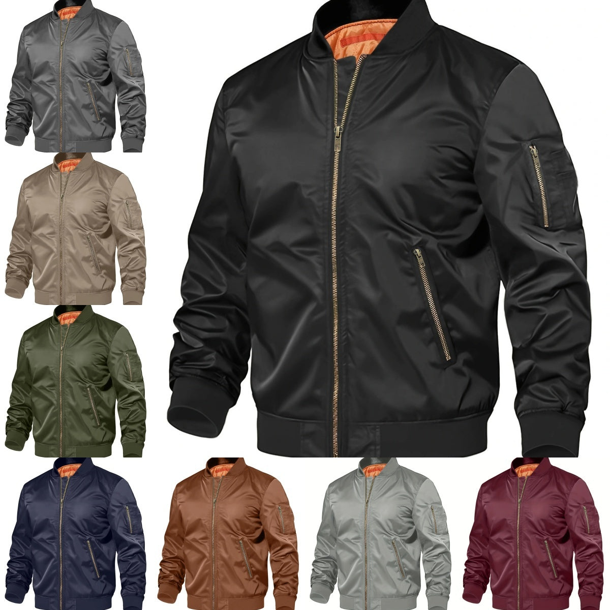 Mens New Spring Autumn Baseball Jacket