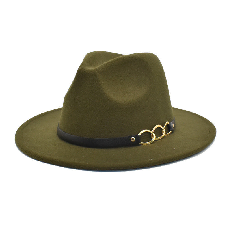 Women's Woolen Top Hat Belt Accessories - Zalixer