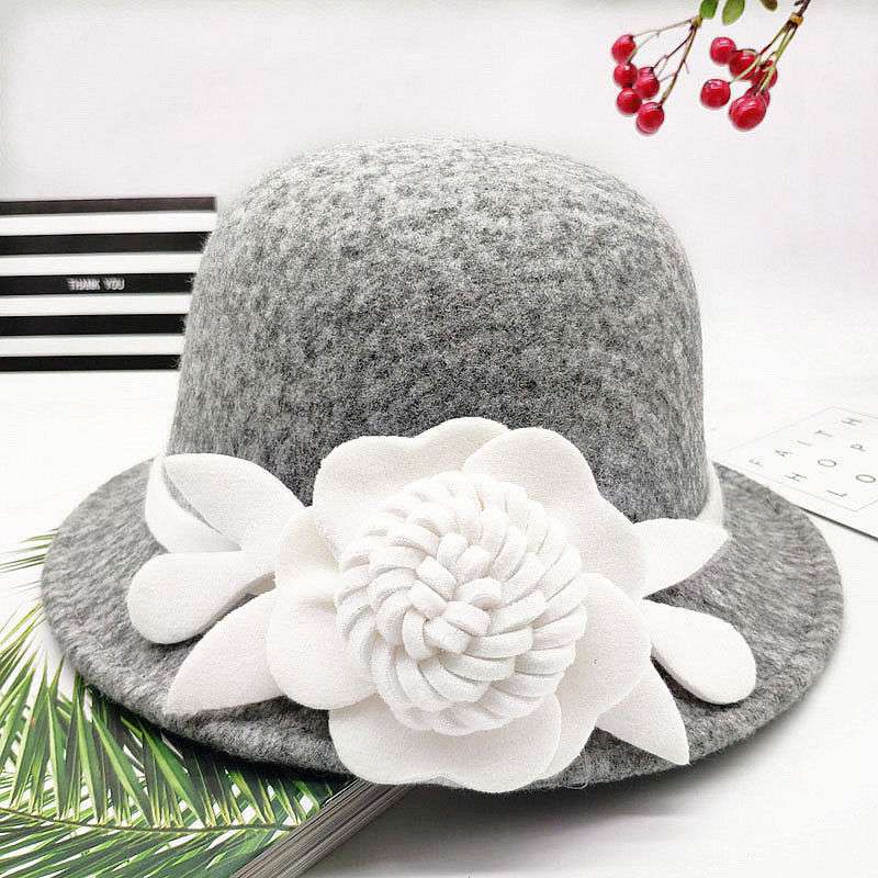 Retro Black And White Flower Fashion Hat Casual - Zalixer