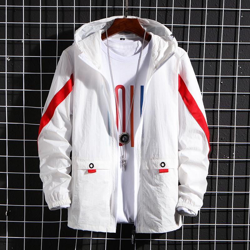 New Men's Skin Clothing Sports Hooded Jacket