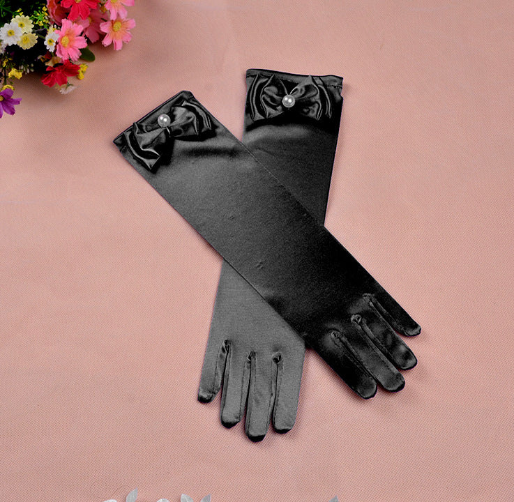 Mid Length Girls Wedding Gloves Accessories - Zalixer