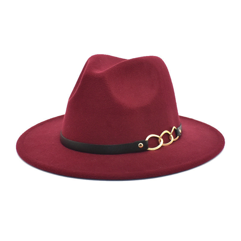 Women's Woolen Top Hat Belt Accessories - Zalixer