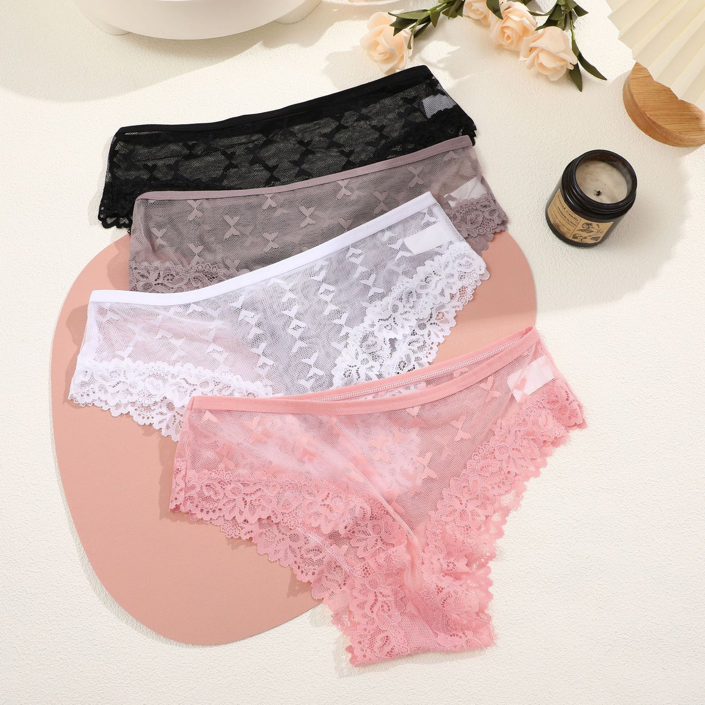 European And American Butterfly Mesh Panties Lace Edge - Zalixer