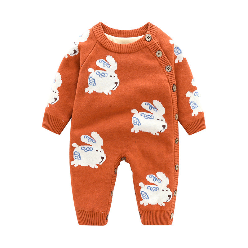 Newborn Baby Clothes Baby Crawling Clothes Thickening Out Baby Harness - Zalixer