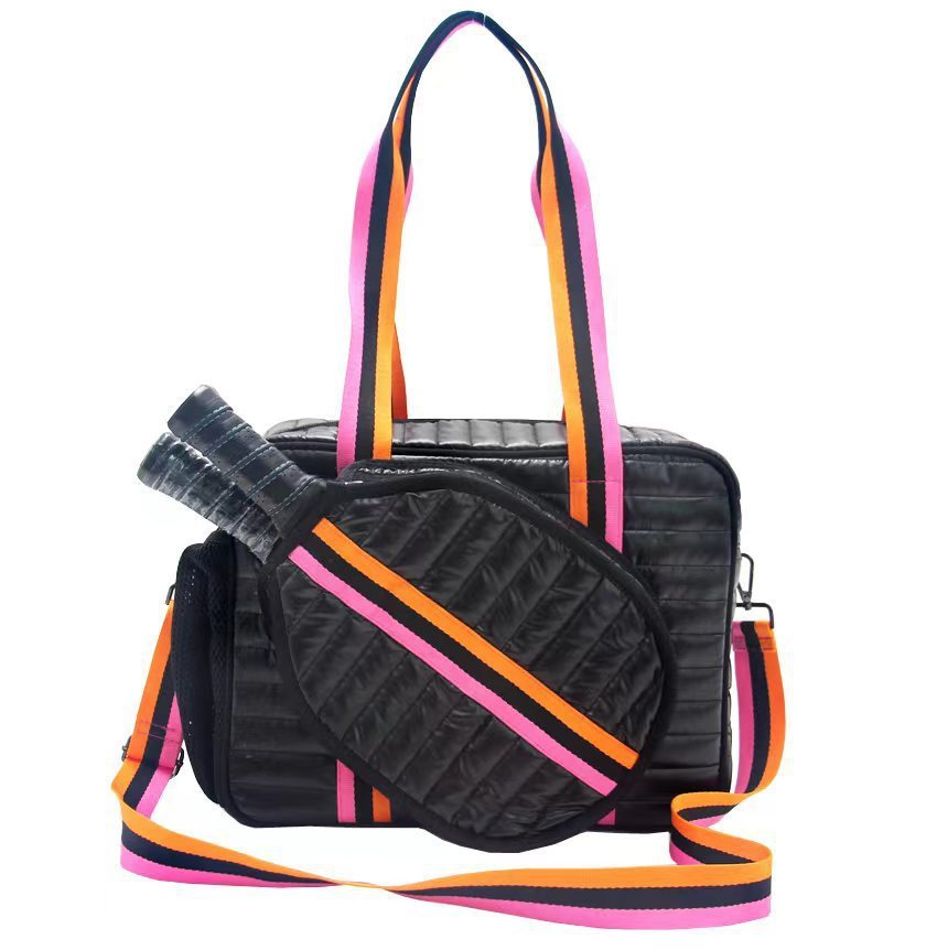 Fashion Striped Hand-carrying Crossbody Shoulder Tennis Pack