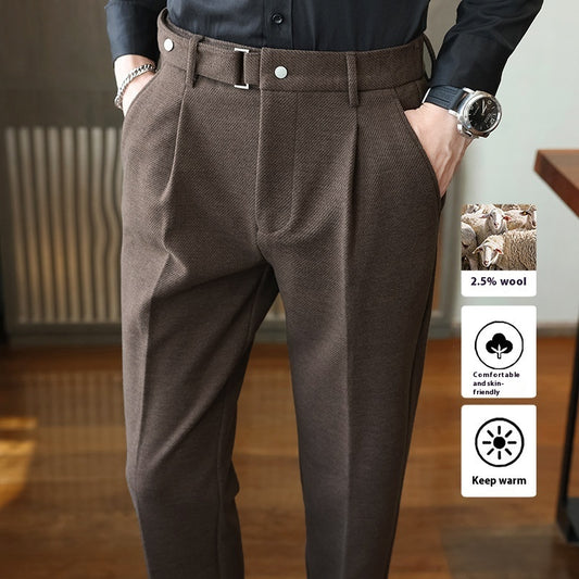Suit Pants New Men's Thickened Casual Suit Pants