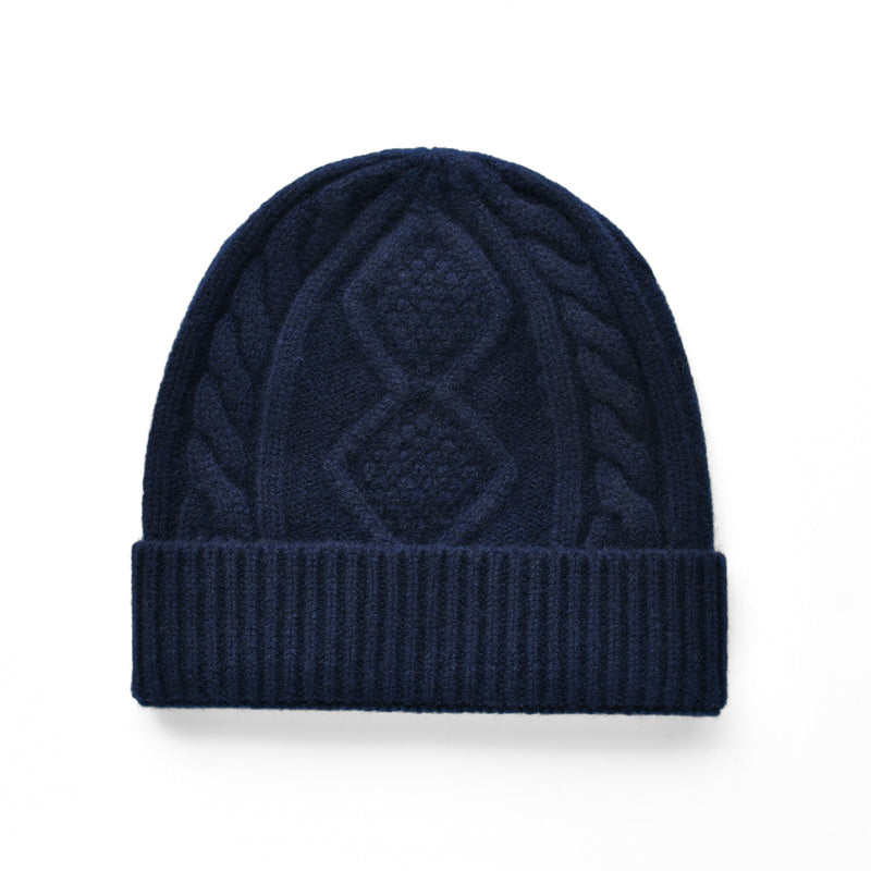 Lady With Diamond Twist Wool Hat - Zalixer