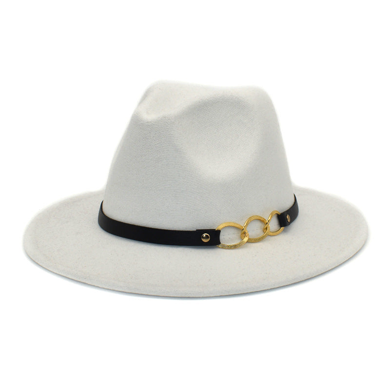 Women's Woolen Top Hat Belt Accessories - Zalixer