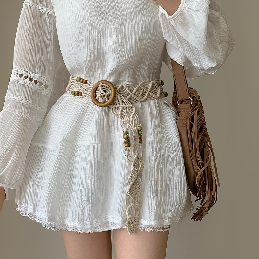 Bohemian Ethnic Style Woven Butterfly Waist Strap With Accessories Waist Chain - Zalixer