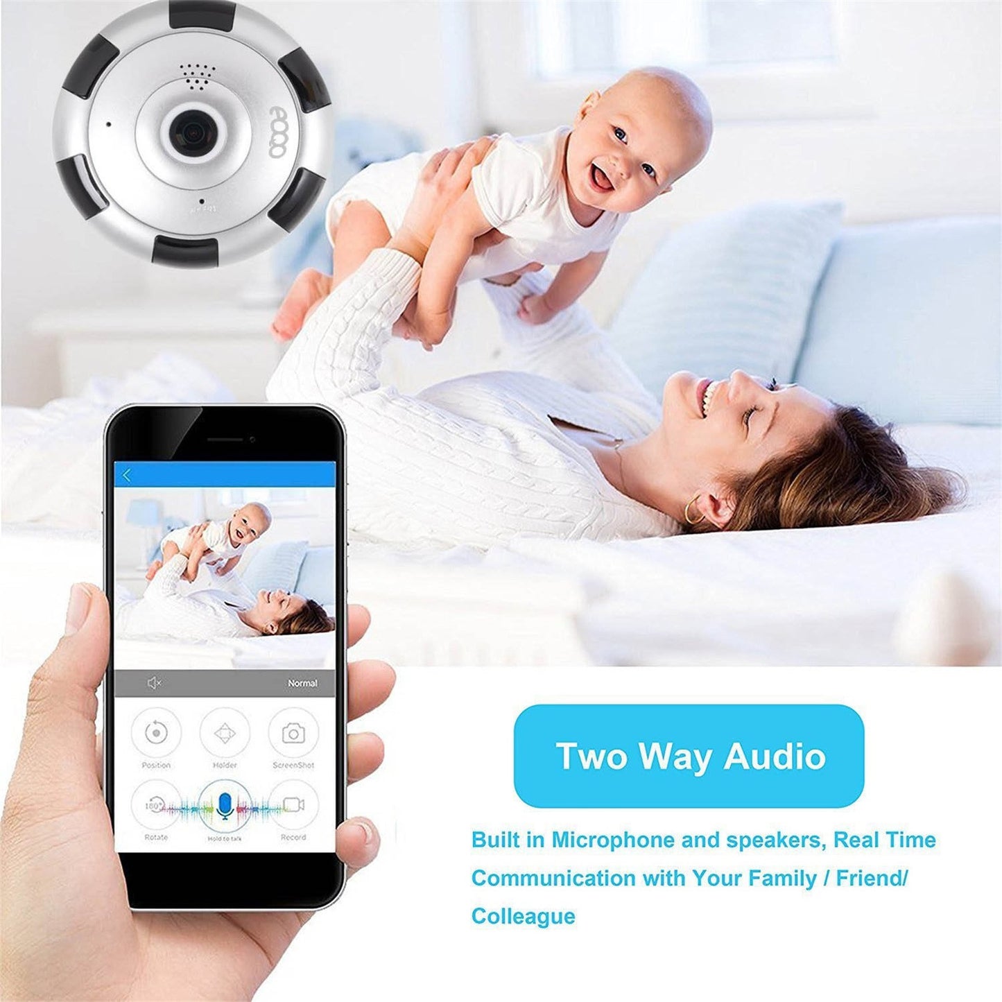 Panoramic Camera 360 Degree VR Fisheye HD Night Vision Mobile Phone Remote Wireless