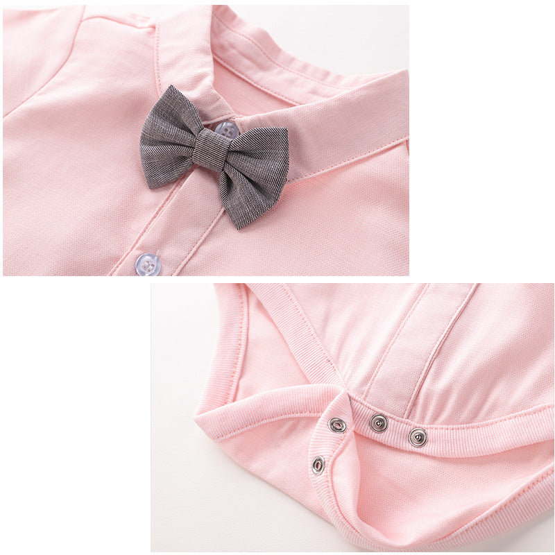 Baby gentleman suit summer short-sleeved baby clothes - Zalixer