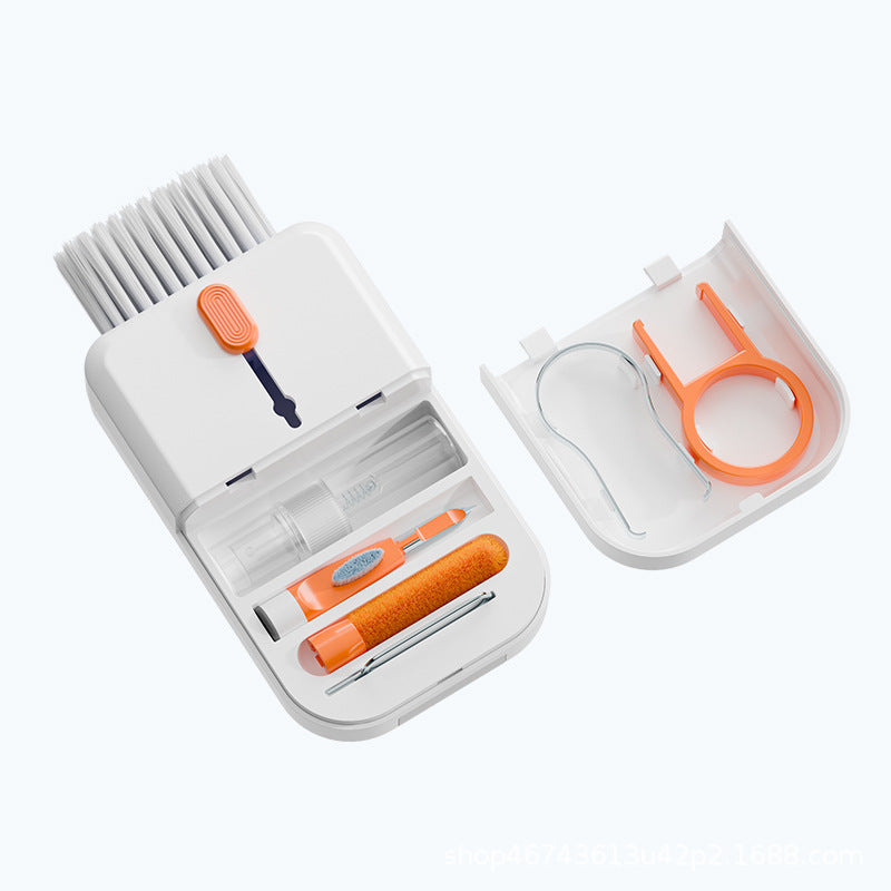 Portable 11 In 1 Multifunctional Cleaning Kit Computer Keyboard Cleaner Phone Screen Clean Tools Earphone Clean Brush With Storage Box - Zalixer